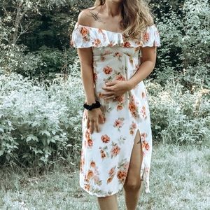 NEW Stevie Sister Floral MIDI Dress XS Lace up